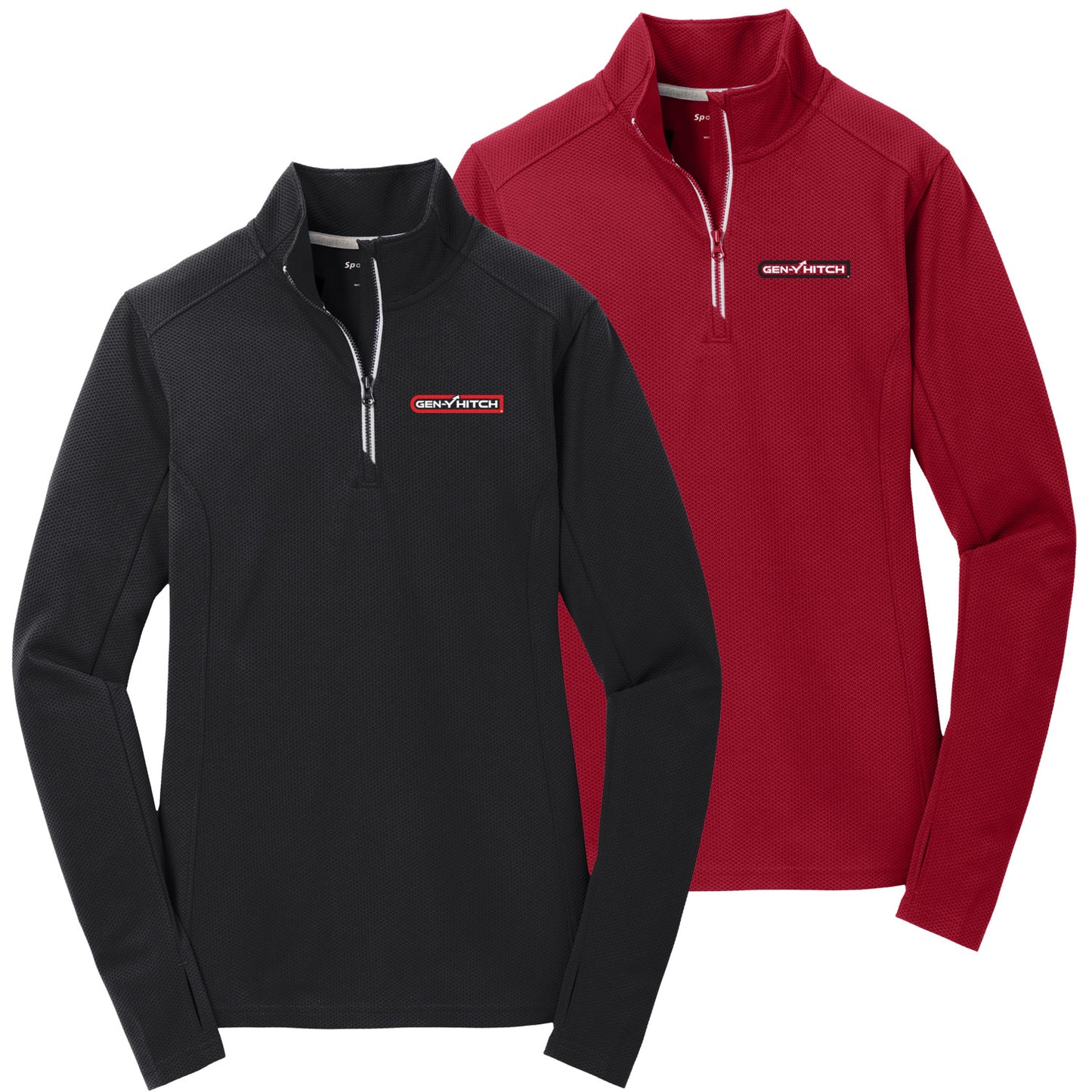 GYHJ18 Ladies Textured 1/4 Zip Pullover
